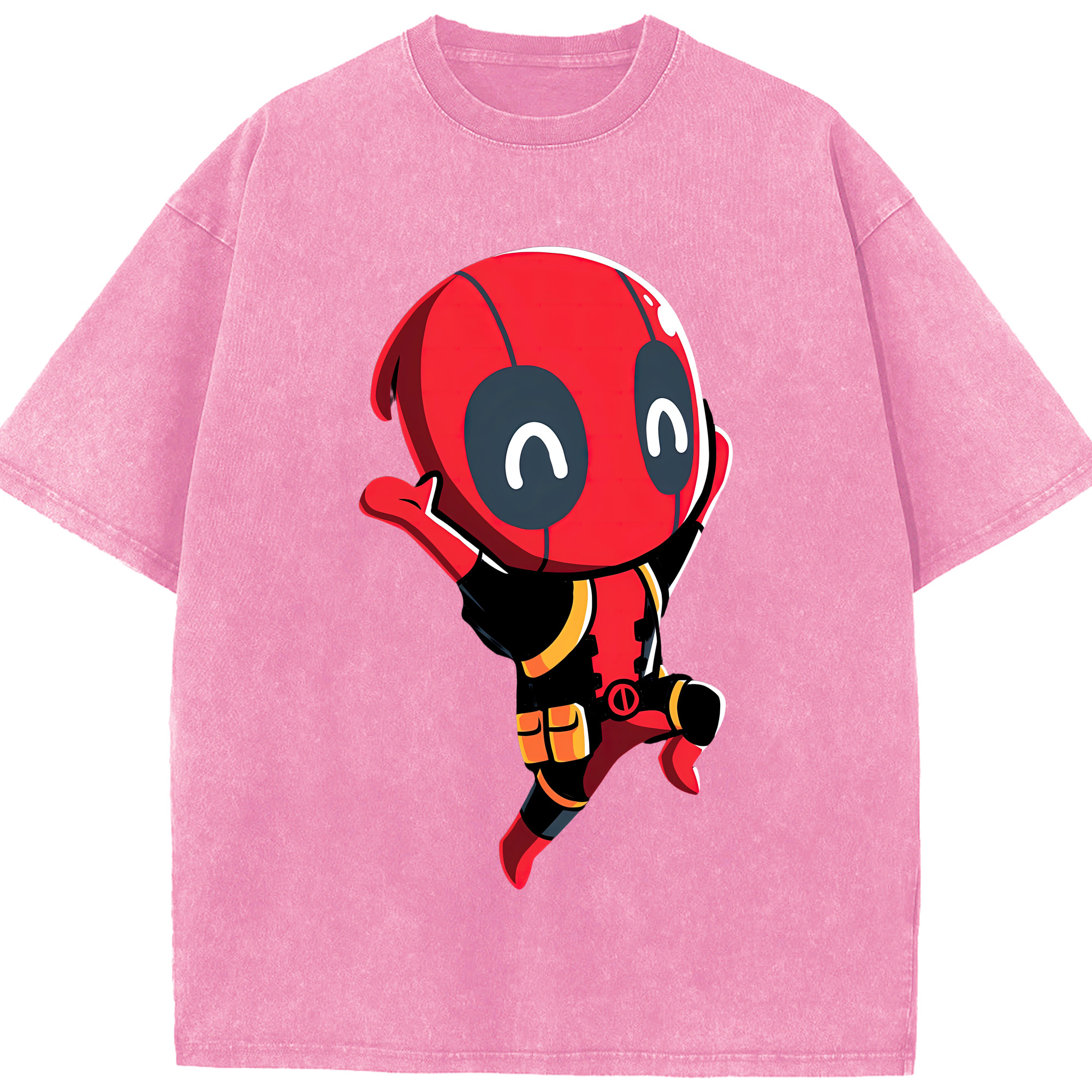 （画像用） Deadpool デッドプール 綿100% ヴィンテージ風 半袖Tシャツ（フロントプリント）
